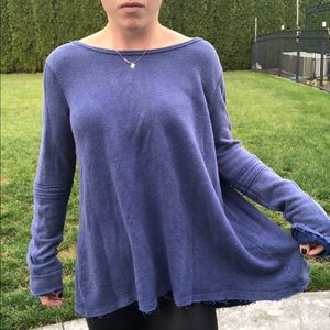 Free People blue oversized sweater